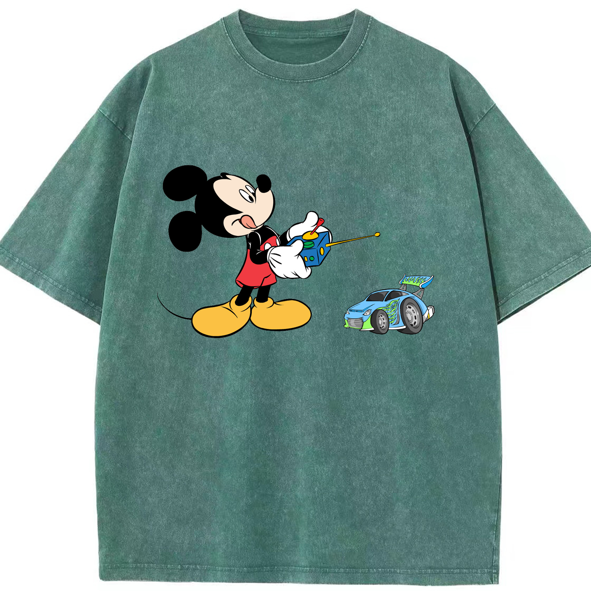 （画像用） ミッキーマウス Mickey Mouse 綿100% ヴィンテージ風 半袖Tシャツ（フロントプリント）